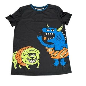 Cat & Jack Kids XL (14) Graphic Monster Tee – Black – NWT